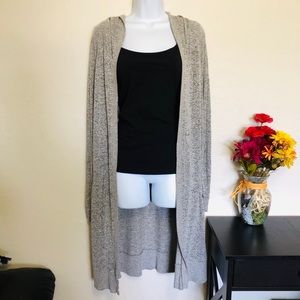 Hoodie and pocket gray cardigan